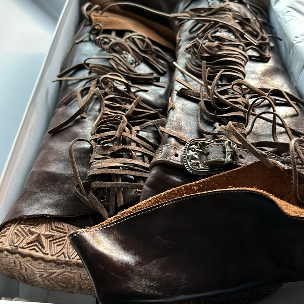 EL VAQUERO chestnut 🤎 BNIB Moccasin Boots Size 37 - Picture 8 of 16